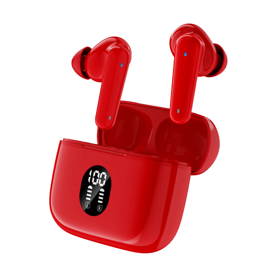 MyJoy Classic Wireless Earbuds in Red